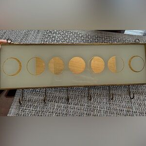 Gold Moon Phases Wall Hanging Jewelry/Key Holder!!